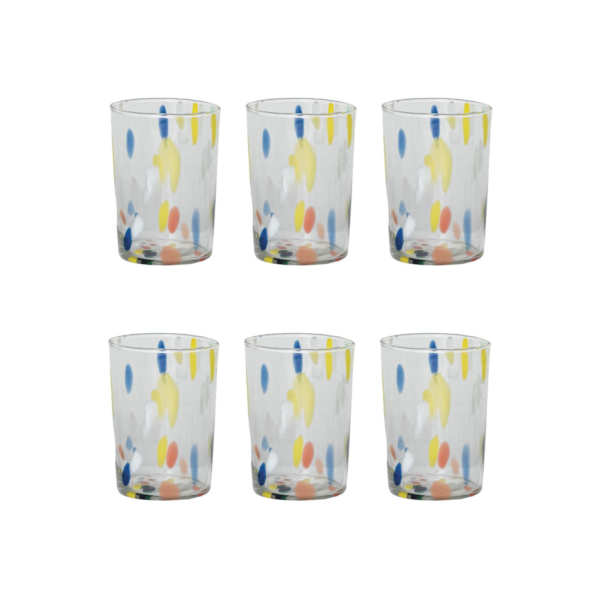Hello Honey® 10oz. Blown Confetti Drinking Glasses, 6ct.